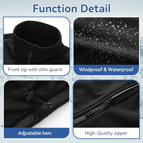 Soft Shell Heated Vest for Men with Battery, 9 Heating Zone Lightweight Insulated heating Vest for Winter Outdoor3