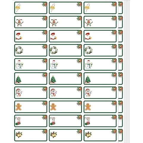 AWEELON 750Pcs Christmas Address Labels 1 x 2.625 Inch,Printable Gift Tags Address Stickers for Envelopes Christmas Mailing LabelsGift Labels for Holiday Wrapping Cover