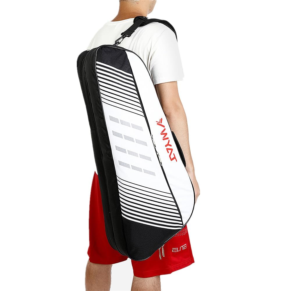 Borsa Per Racchette UNISTRENGH – Tela Impermeabile, 3 Scomparti, Tracolla Regolabile, Adatta A Tennis E Badminton
