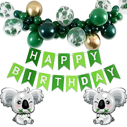 25 PCS Koala Birthday Decorations Koala Birthday Party Supplies Koala Balloon Koala Birthday Banner Koala Birthday Party Decoration