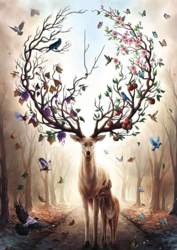 Ravensburger Fantasy Magical Deer Rompecabezas de 1000 piezas para adultos y niños de 12 años en adelante miniatura 2