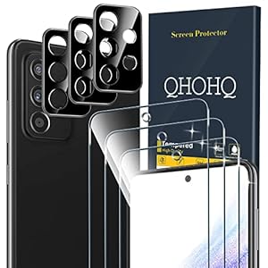 QHOHQ 3 stuks pantserbeschermglas voor Samsung Galaxy A53 5G met 3 stuks camerapantserfolie, 9H-hardheid, ultra-HD-displaybeschermfolie, anti-kras, anti-bubbelvrij, eenvoudig te installeren