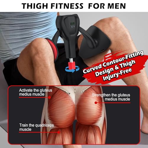 Image of 3rd Gen Inner Thigh Leg Train Exercisers 0-100 lbs Adjustable Resistance with Leg Straps Band Pelvic Floor Kegel Hip Exercise Workout Equipment Pilates Women Men