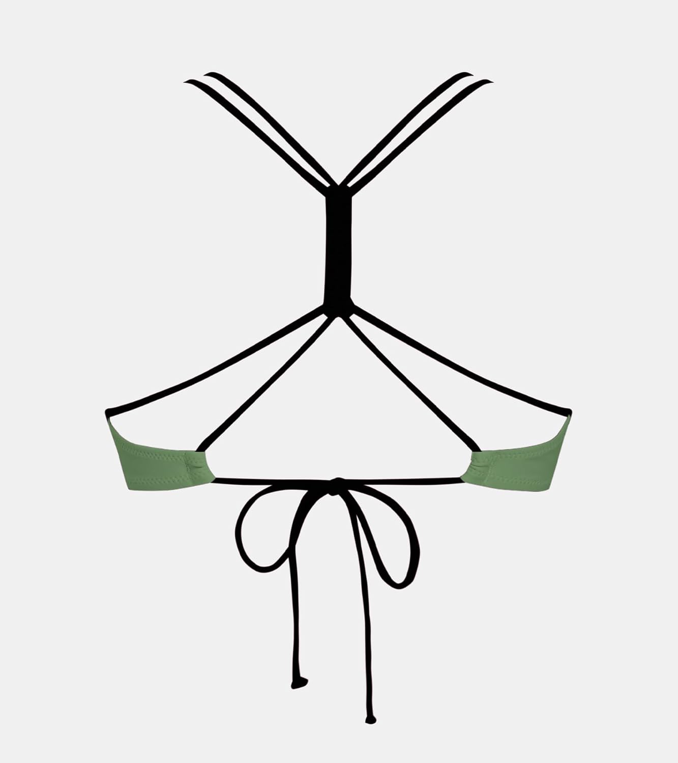 CUPSHE Womens Bikini Top Swimsuit Color Block Back Braided Straps Strappy Self Tie Bathing Suit Top - Image 6