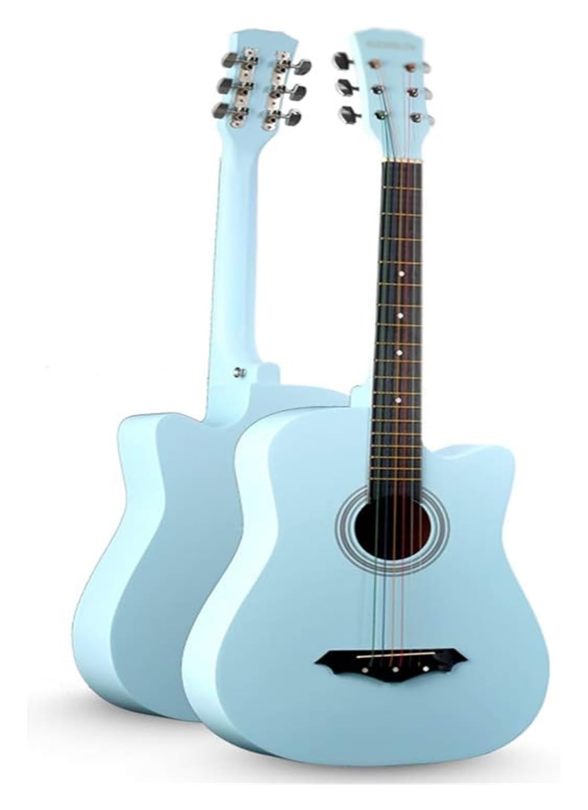 Akustikgitarren-Set For Anfänger, Cutaway Wood Acustica Guitarra, Grundkurs-Tutorial For Folk-Gitarreninstrumente, Gigbag Und Anderes Zubehör(H,41 inches)