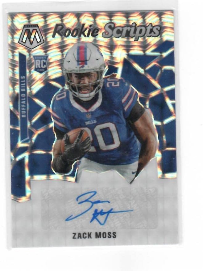 2020 Panini Mosaic Rookie Scripts #31 Zack Moss Buffalo Bills NFL Football Card (Autographed) NM-MT