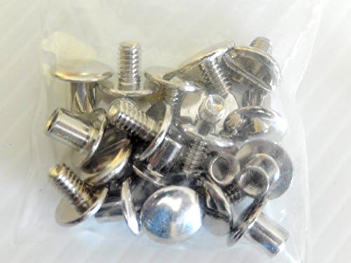 10 Pack 1/4" Black Gun Metal Solid Chicago Screws Leather Repair Screw Post Fastener