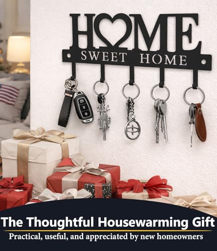 9.8" Conwithna Sweet Home Metal Key Holder Hooks Organizer - image 6