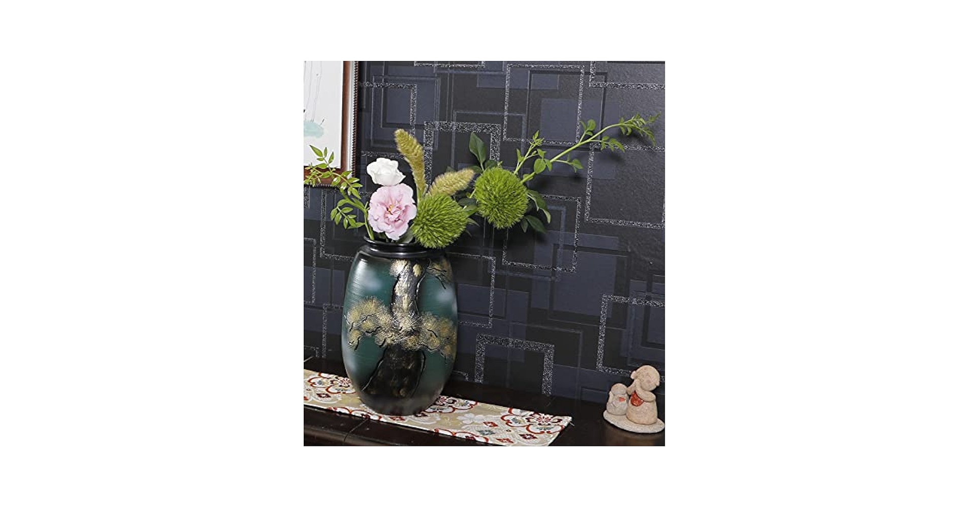 信楽焼 花瓶 壺 三彩作 金彩鉄線 9号 丸 新品 信楽焼 三彩作 金彩松絵 彫刻 花瓶 壺 - メルカリ