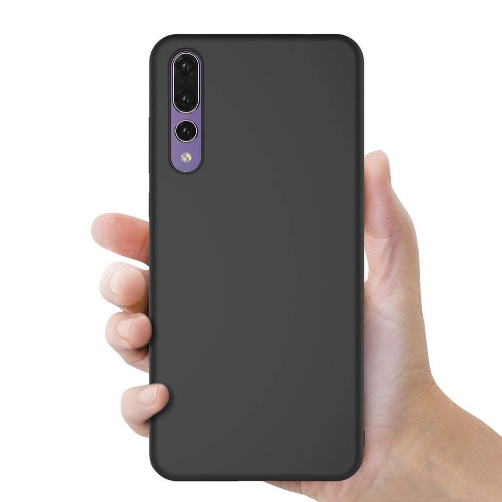 Custodia Huawei P20 Pro Silicone Morbido TPU Nero | Antiurto Antiscivolo Con Supporto Ricarica Wireless