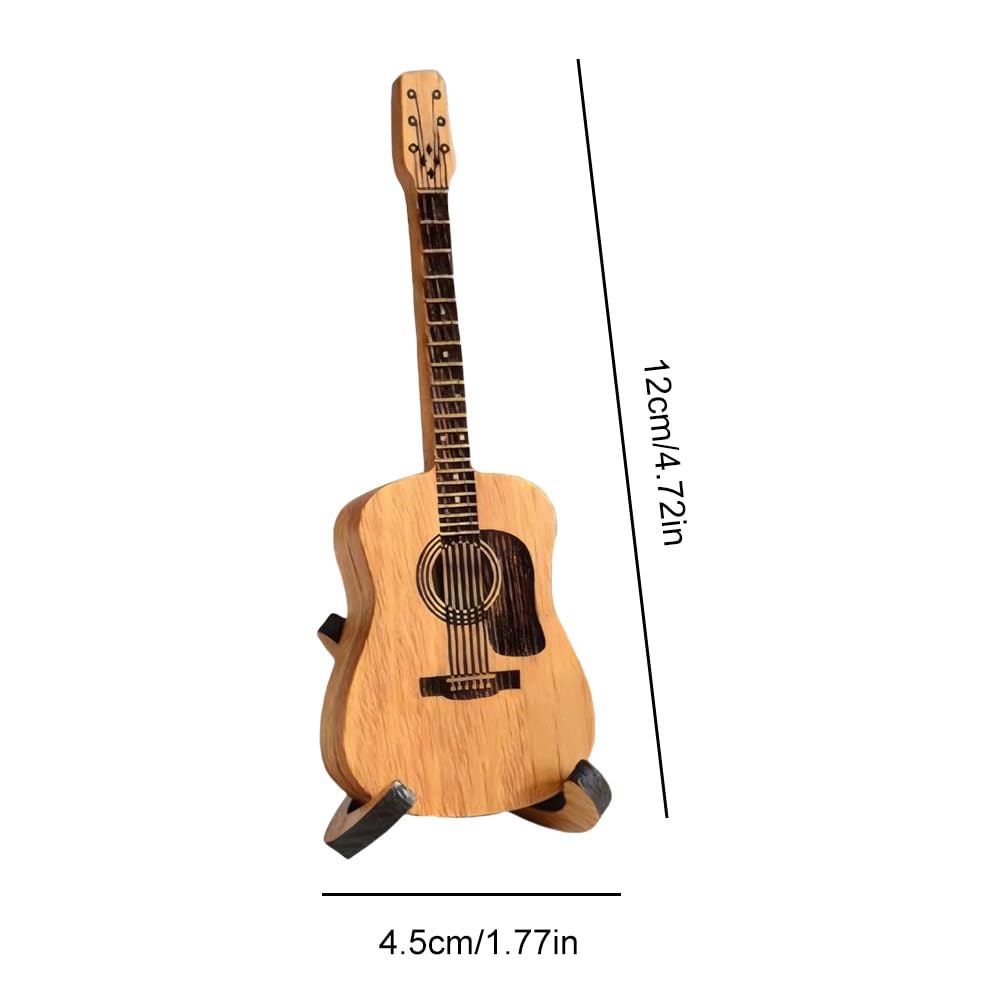 Caja de púas de Guitarra acústica de Madera Soporte para púas de Guitarra con Soporte y púas de Guitarra Caja de Almacenamiento de púas de Guitarra Estante para púas de Guitarra para