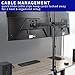 VIVO Dual Monitor Stand Up Desk Mount Extra Tall 39 inch Pole, Fully Adjustable Stand for up to 32 inch Screens, Black, STAND-V032T