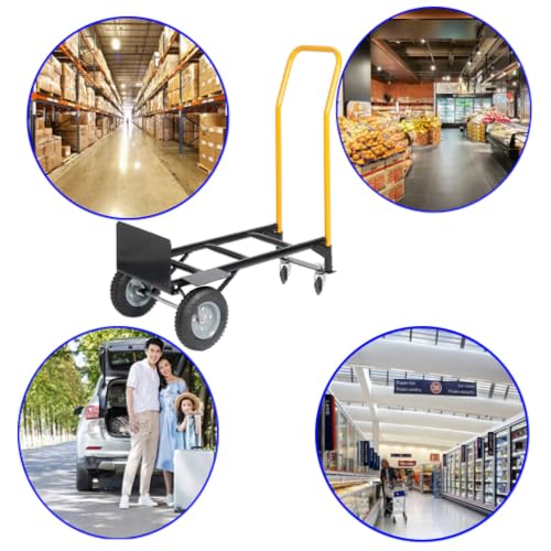 Carretilla Plegable Multiusos de Metal con Ruedas 330 lb miniatura 6