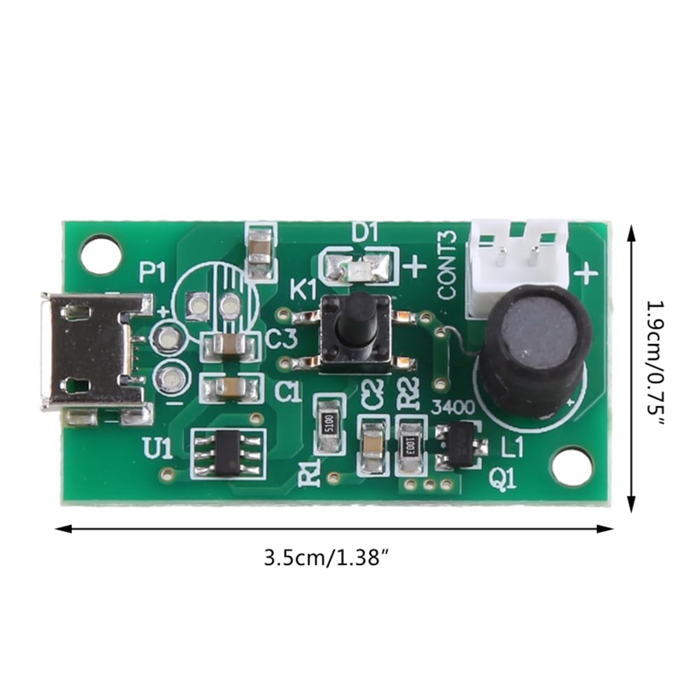Mini Umidificatore ad aria Nebulizzatore USB Atomizzatore Trasduttore Parte di Atomizzazione Accessori fai da te e Modulo di azionamento PCB (10 Pezzi)