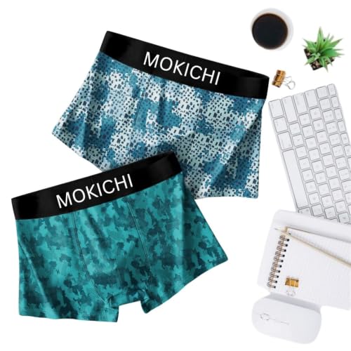 Image of Men's Microfiber Boxer Briefs Pack of 2 | Ultra Soft Stretch Trunks | Moisture-Wicking Breathable Innerwear | Printed Premium Underwear for Men | Comfortable Elastic Waistband
