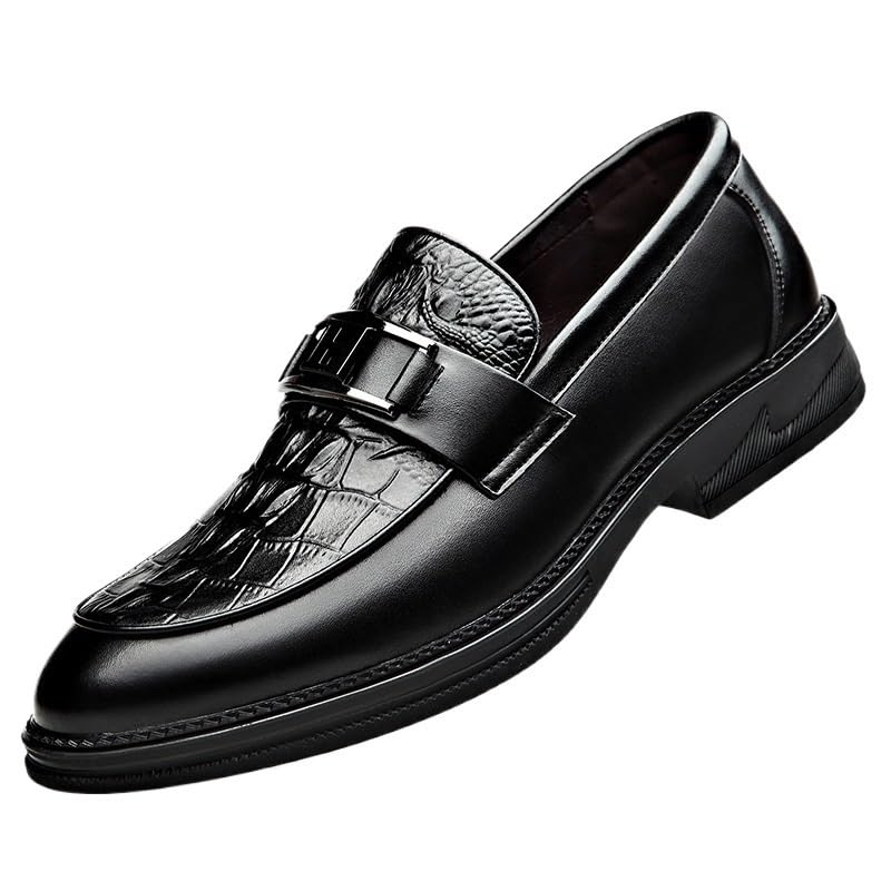 Men Oxford Superior Flexural Leather Fashion Dress Shoes Men's Fashion Classic Pointed Toe Lace Up Low Top Derby Shoes