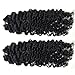 Human Crochet Hair Pre Looped Burmese Curly Feather Crochet Human Hair Extensions 16inch 2Pack 120g Reusable Invisible Pre Separated Crochet Hair For Braiding