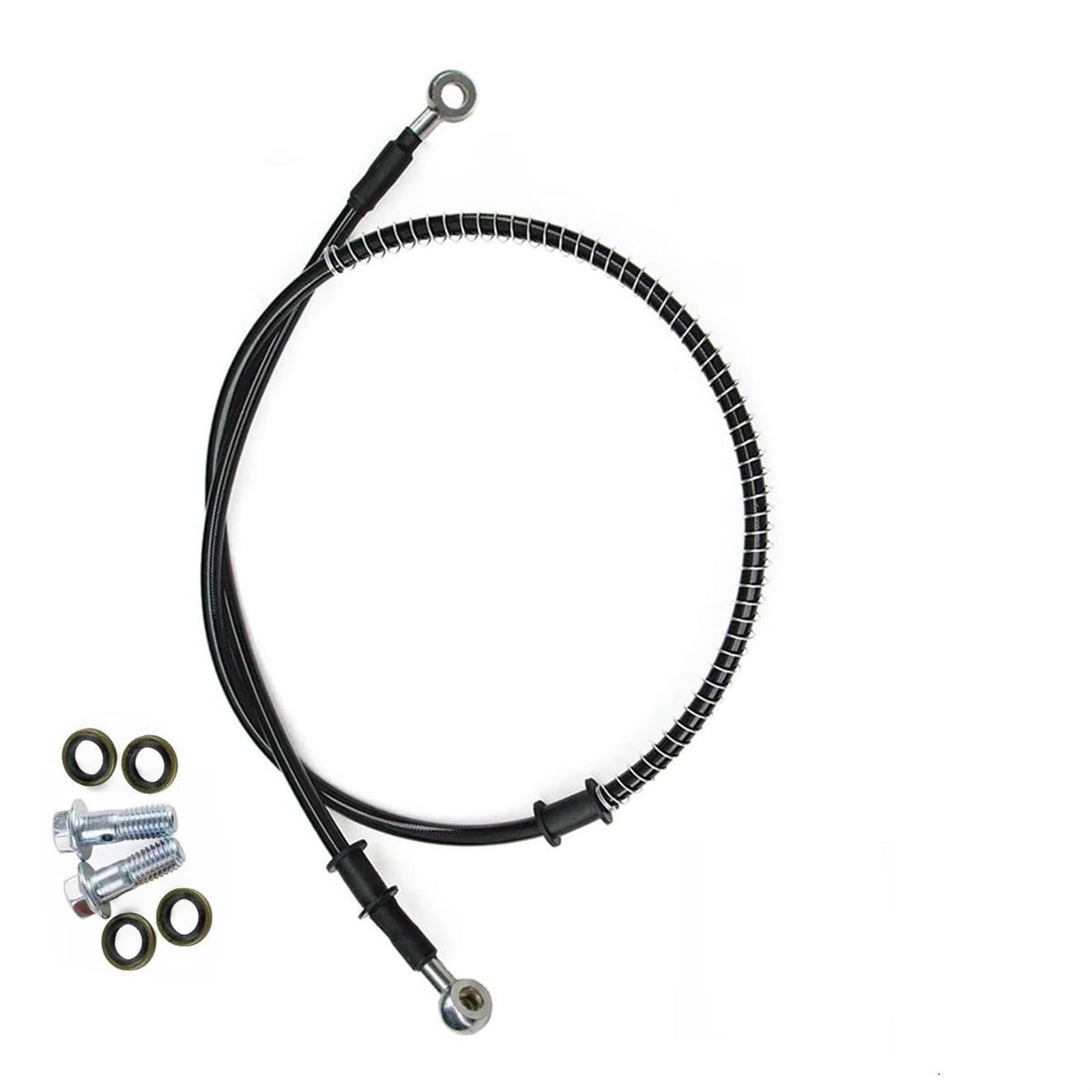 Ksxzw One Color Motorbike Part M10 0 Degree 28 Universal Motorcycle Braided Line Steel Brake Hose Cable Hydraulic Pipe 400Mm-2300Mm(900Mm)