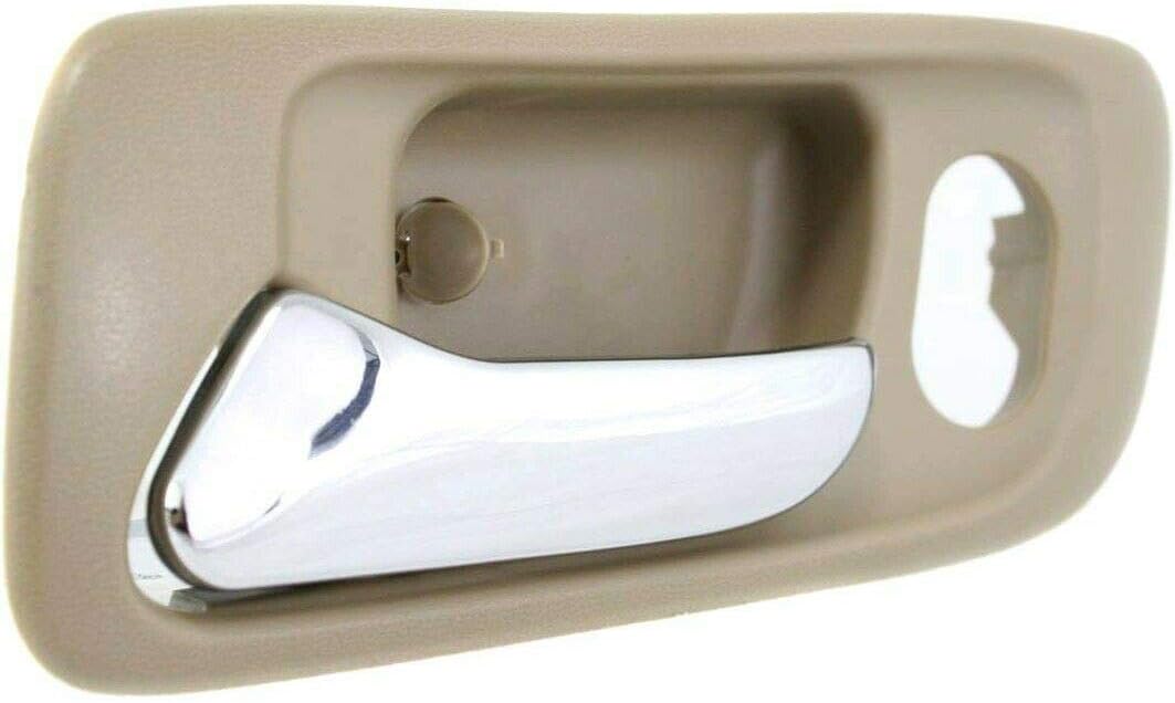 Door Handle Front Driver Side Chrome Lever Beige Housing for 1998-2002 Honda Accord / 1999-2004 Odyssey Direct Replacement