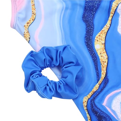 Image of MODAFANS Leotards for Girls Gymnastics with Shorts Dance unitards Tumbling Biketards with Hair Scrunchie for3-13T