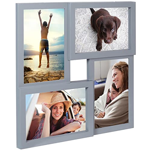 Malden 4X6 4-Opening Matted Collage Picture Frame, Displays Four (Displays Four 4X6 Pictures, Gray) #TOP1