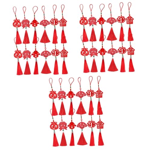 Pendentifs de pompon festifs chinois pour sublimer votre décoration de salon à l'année lunaire