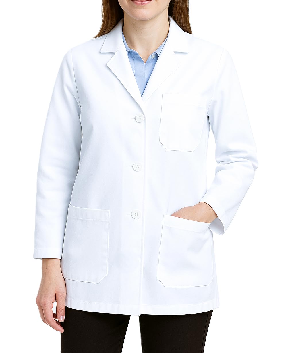 Women's White Lab Coat – Full Sleeves | Drill Cotton | Lightweight Apron for Pharmacy, Lab, Clinical & College Use-image-8