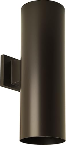 Vista 4 de Progress Lighting Aplique de pared cilíndrico de 6 pulgadas, 2 luces modernas de montaje en pared arriba y abajo, iluminación interior y exterior