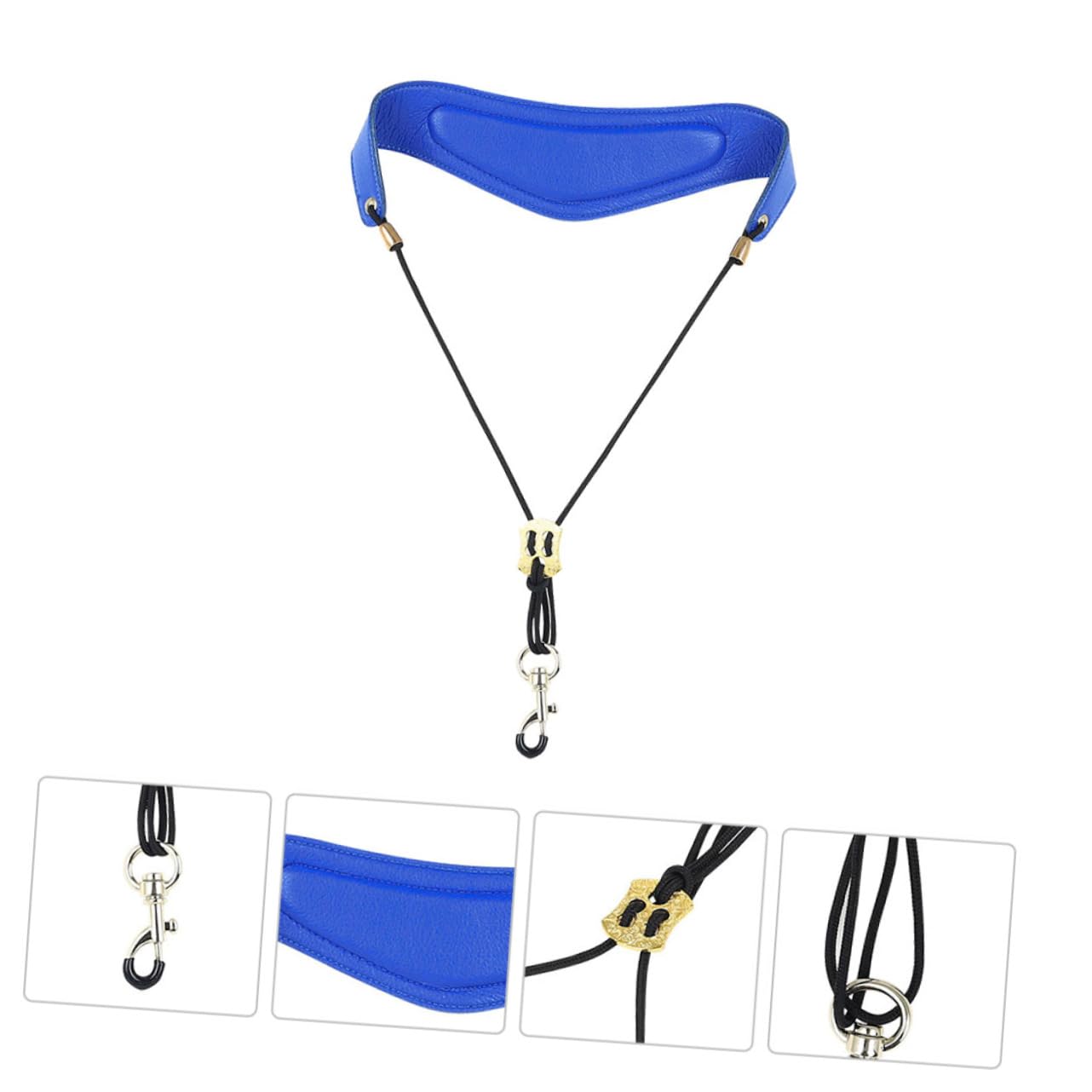 VICASKY 3 pezzi Collari per sassofono in pelle tenore, semplice cinghia per sassofono, resistente, universale, accessori