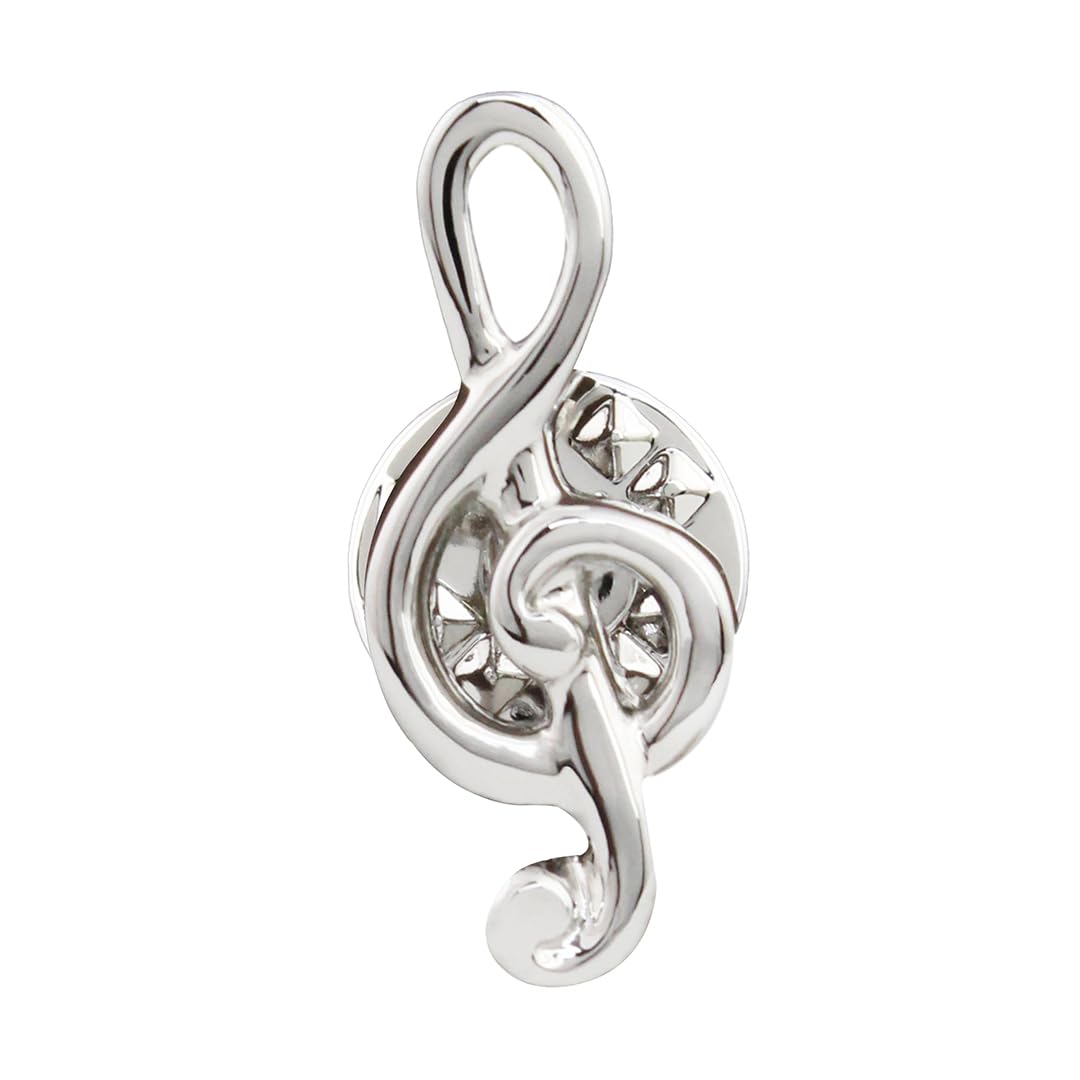 Peluche Symbol of Music Silver Rhodium plated premium Lapel/Brooch Pin for Men (B01LY5KJVF) Amazon Price History, Amazon Price Tracker