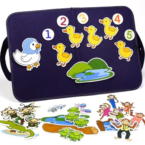 CHEFAN Felt Board for Toddlers, Felt Pieces Storytelling Flannel Board