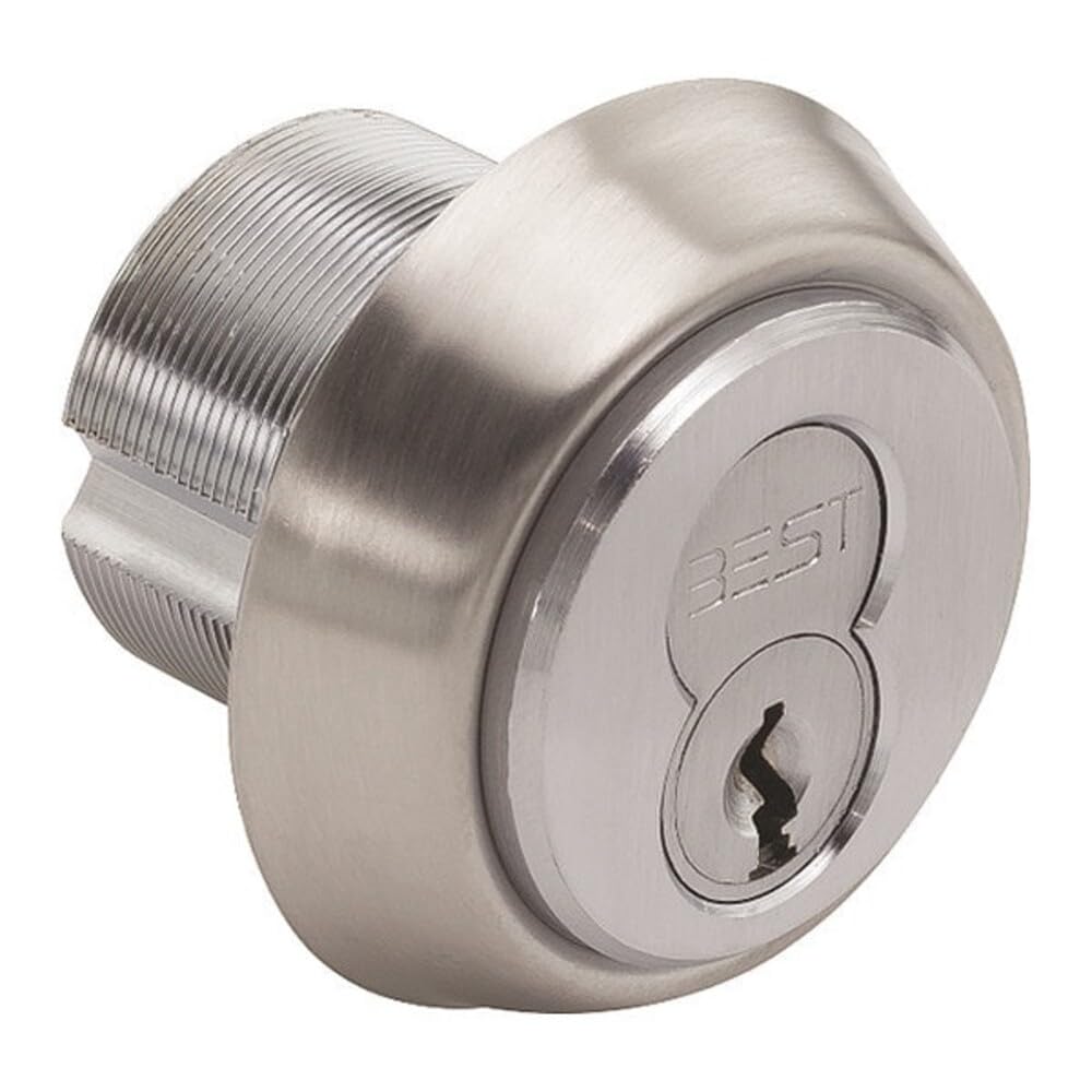 1E74-C4RP3626 Mortise Cylinder Housing, Brass, 6/7 Pin, US26D-Satin Chrome Finish, 1-1/4", Box of 1