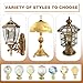 PATIKIL 1/4-27 Lamp Finial Cap for Lampshade Harp Top, Cap Nut Screw Cap Knob Clear Spiral Ball Shaped Glass Lamp Shade Decoration for Table Floor Lamp, Yellow