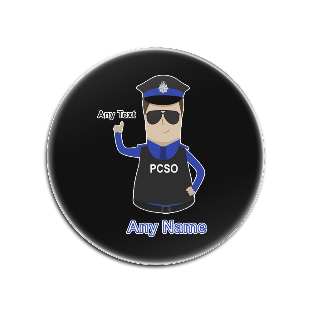 Sous-verres Police noirs brillants pour apéritifs et soirées à thème - Lot de 4
