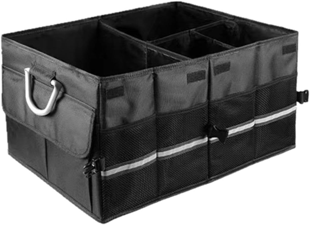 Car Trunk Organizer Foldable Storage Box with Waterproof Material and Multi-compartment Design for Suv Sedan Truck Automotive Interior Accessories