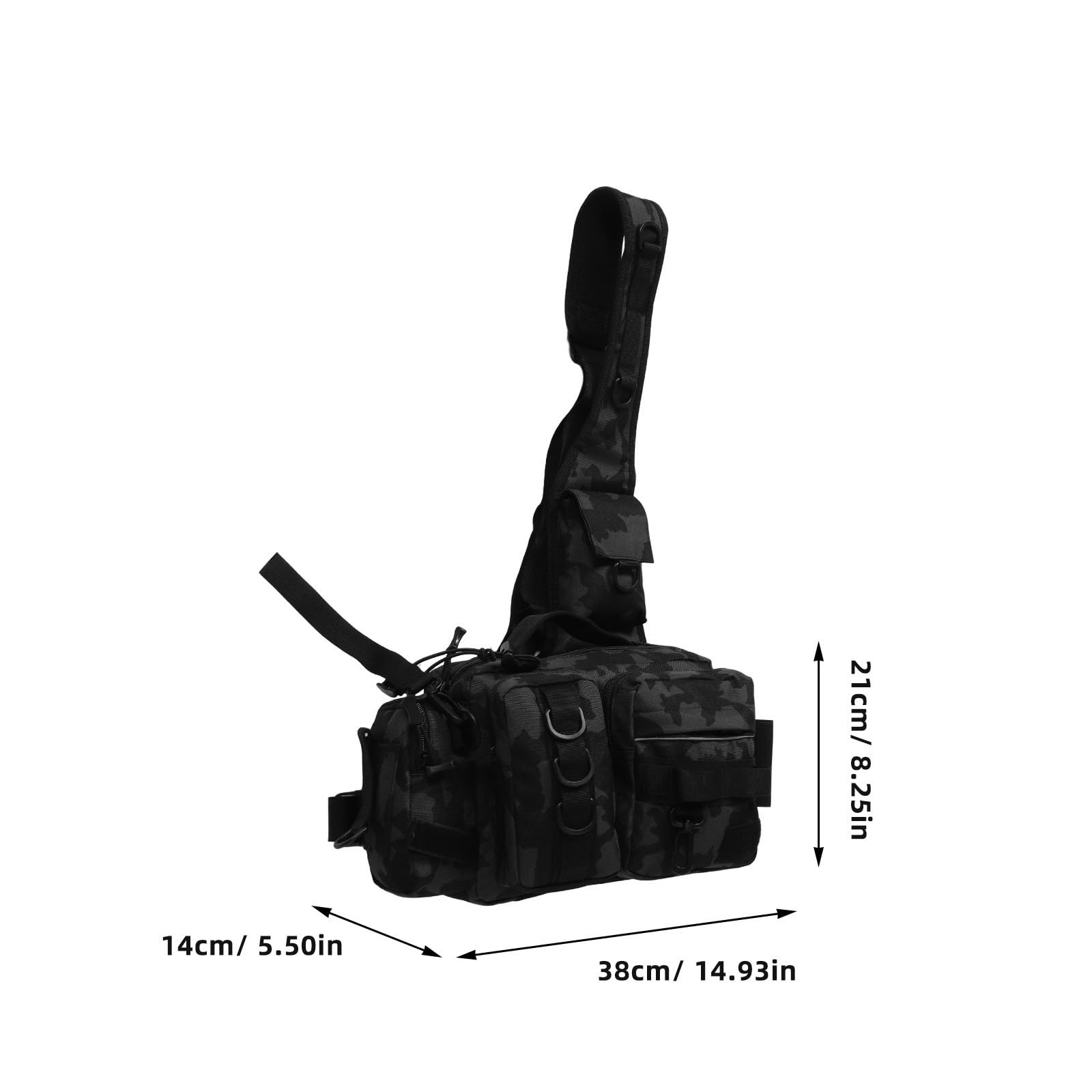 Angeltasche Multifunktionale, mit Umhängegurt, Polyester