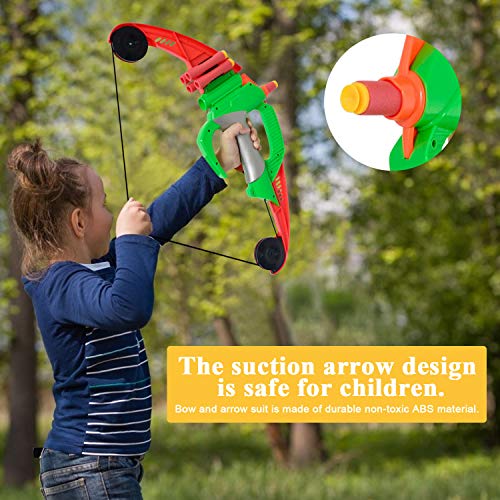 CIRO Kids Action Archery Bow Arrow Toy Set with Target Bow Soft Bullets