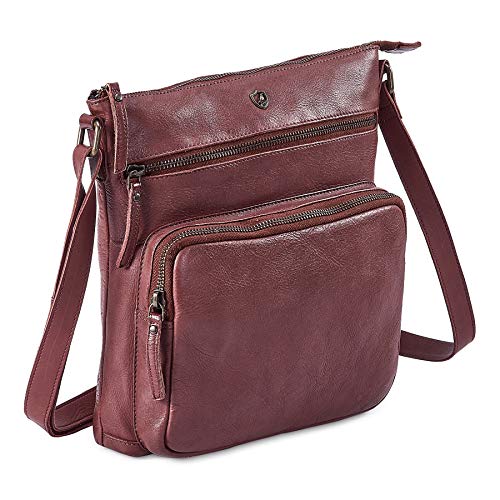 Image of Crossbody Bags for Women Genuine Leather Purse Handmade Vintage Shoulder Bag Crossover Pocketbook Adjustable Strap | Handmade