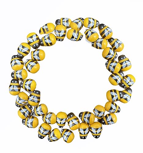 Norinoya 100Pcs Bee Buttons for Arts Crafts DIY Handmade Crafting,Kids Room Wall Door Decoration…, Bee-100, 13*10*5 mm