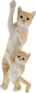 紅石 オブジェ べニーズキャット/茶トラ白 のぞき猫 QY-121Y
