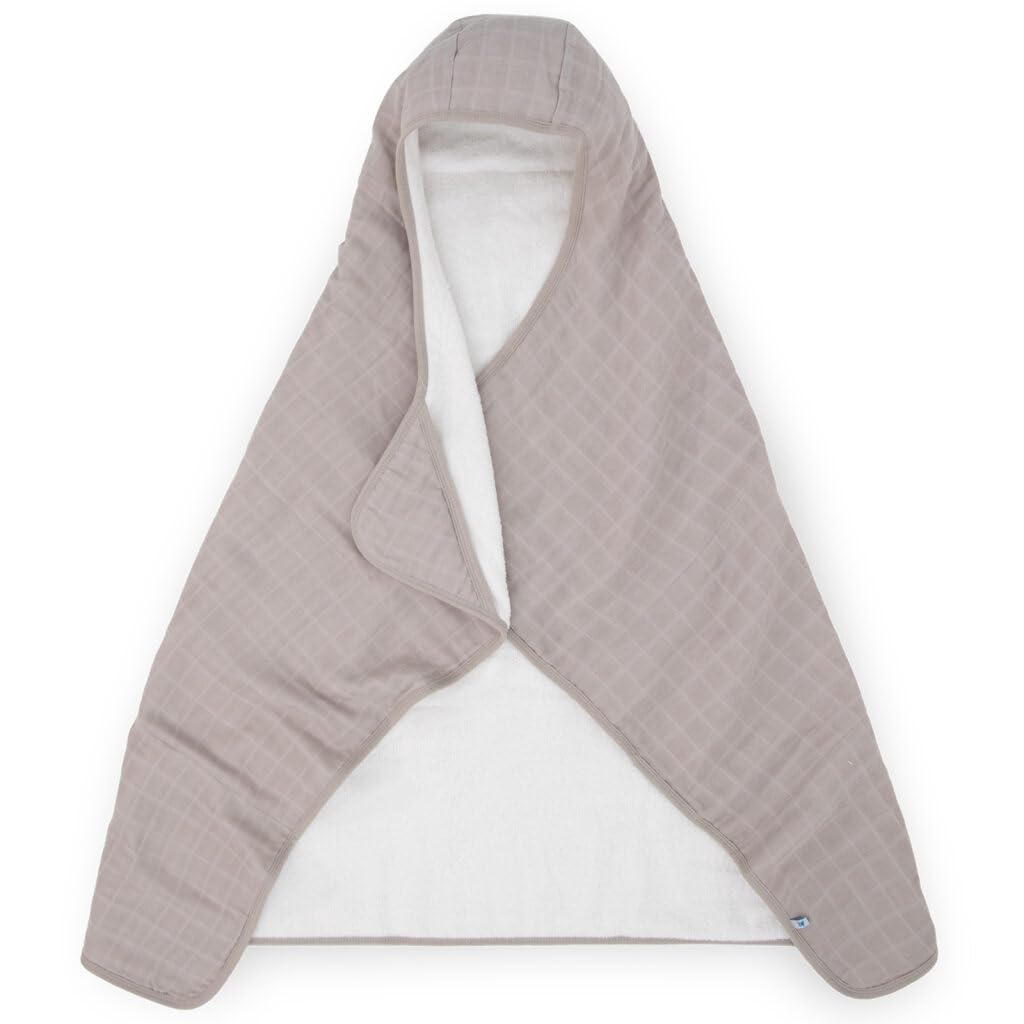 Little Unicorn Toalla grande de algodón con capucha | 100% algodón | 42 x 47 pulgadas | Bolsillos impresos | Lavable a máquina | Unisex | Porpoise
