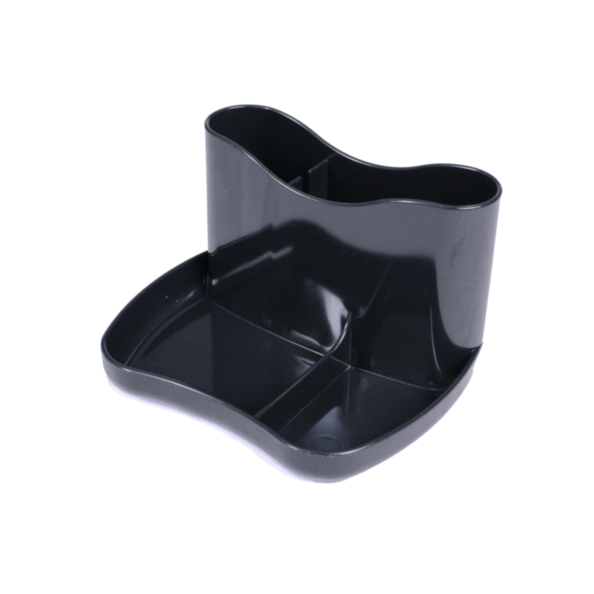 Deflecto Kaddymaster Pen Pot & Desk Tidy Black - Pen Holder For Desk Organiser - All-in-One Pen Pots For Desk Tidy Organiser Set - Pencil Pot For Office Desk Accessories - Stationery Pencil Holder
