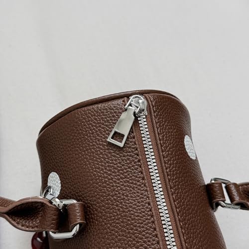 PU Leather Small Handbag Polka Dot Satchel Handbag Simple Crossbody Bag for Women Dating Shopping Outing2