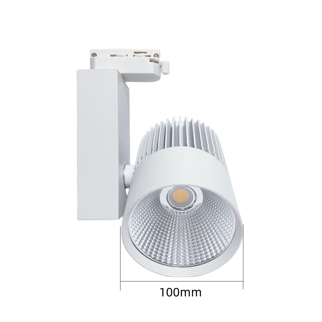 ONSSI Foco de Carril LED 30W G8002 Monofásico (PACK10) Blanco Neutro Alta Luminosidad Foco Led de Techo, Iluminación Comercial