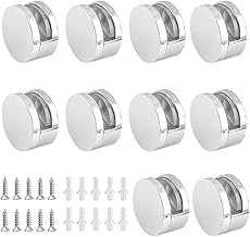 10 Pièces Clips Verre en Alliage Zinc Clips de Miroir Support pour 4-6mm Pince de Verre (Accessoires Compris)