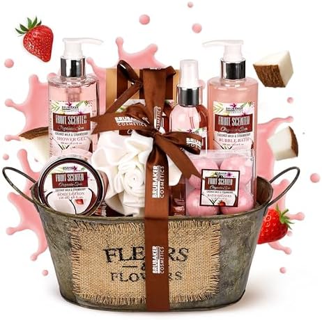 BRUBAKER Cosmetics Bath Kit "Strawberry-Coconut" – Coconut and St...