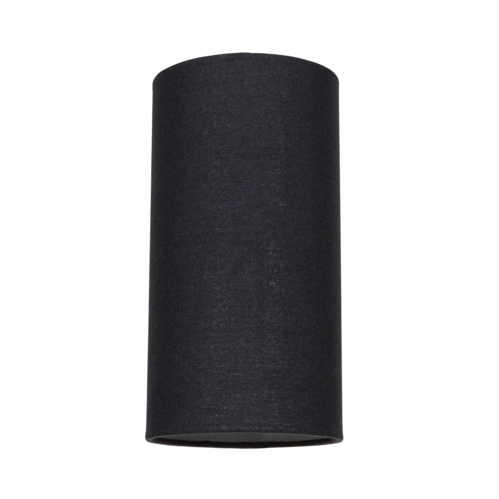 Linen Fabric Lamp Shade - Rectangular - Black - 6 inches - Contemporary - Easy Fit