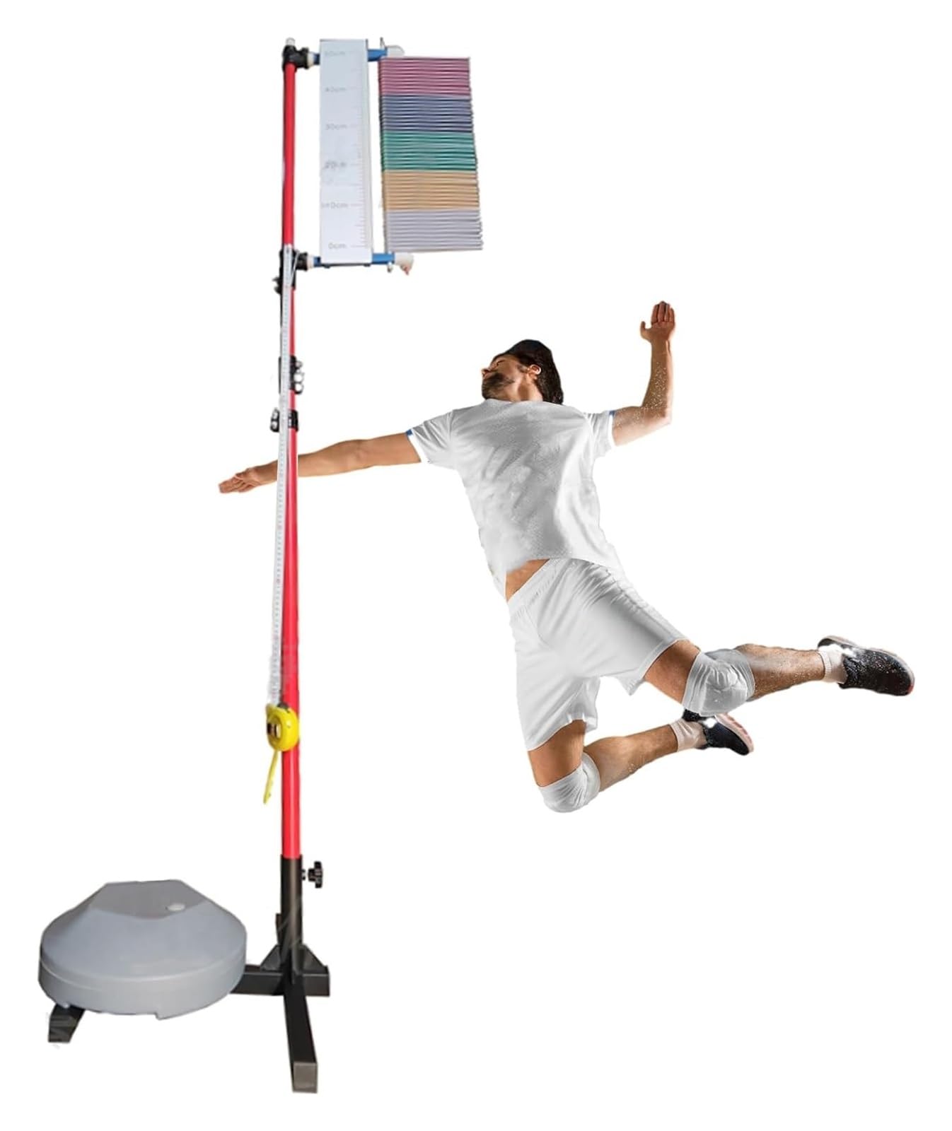 Vertikalsprung-Messgerät, Vertikale Testwaage for das Fitnessstudio, Basketball-Messgerät, stabiles Sprungkraftmessgerät, Fitness-Stange