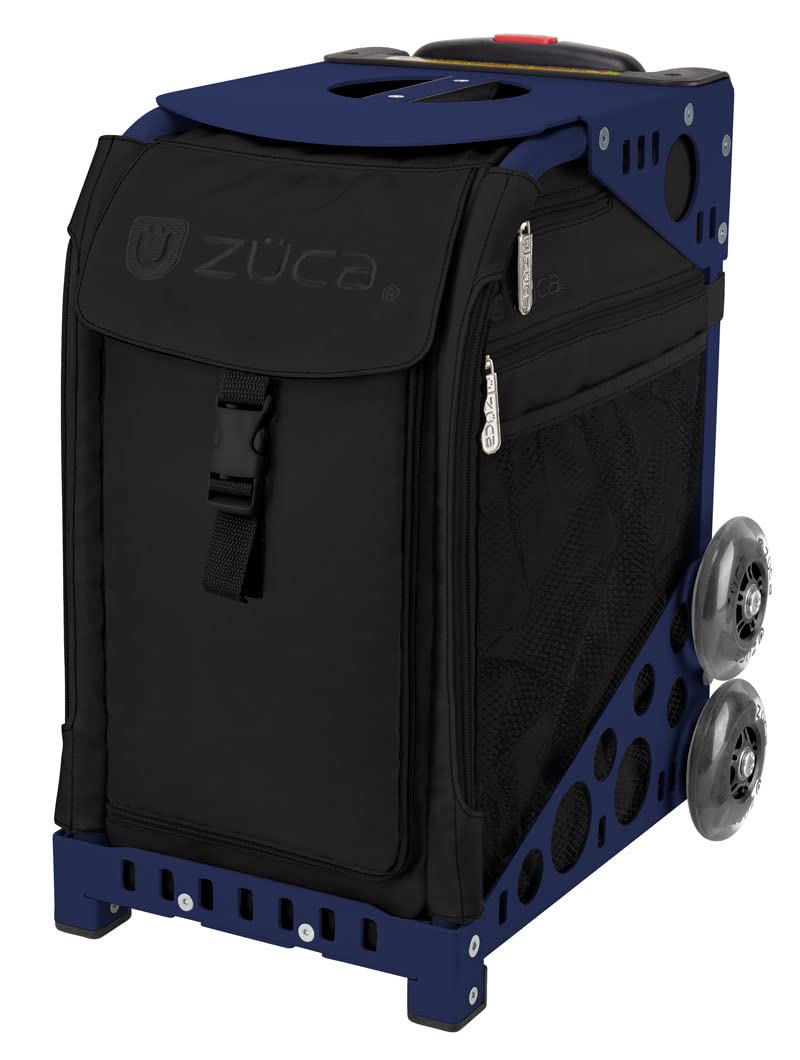 ZUCA Stealth Sport Insert Bag and Navy Blue Frame with Flashing Wheels