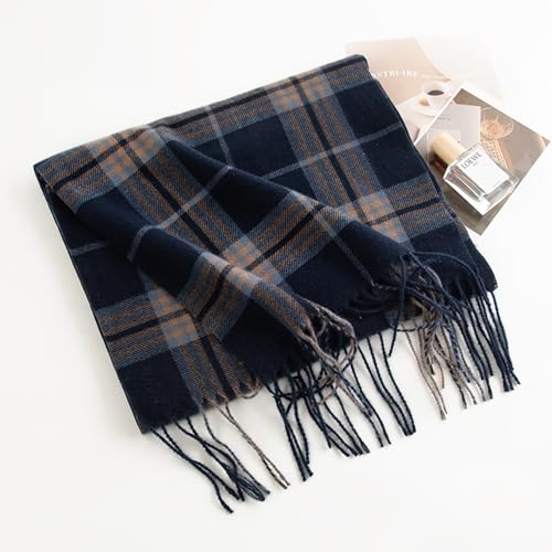 SIWEN Fall Winter Scarfs,Soft Warm Scarves Shawls Wraps,Plaid Tassel Casual Tassel Scarf Gifts2